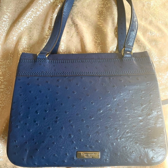 Barely worn KATE SPADE NAVY LEATHER BOW SHOULDER HANDBAG!! - Picture 5 of 7